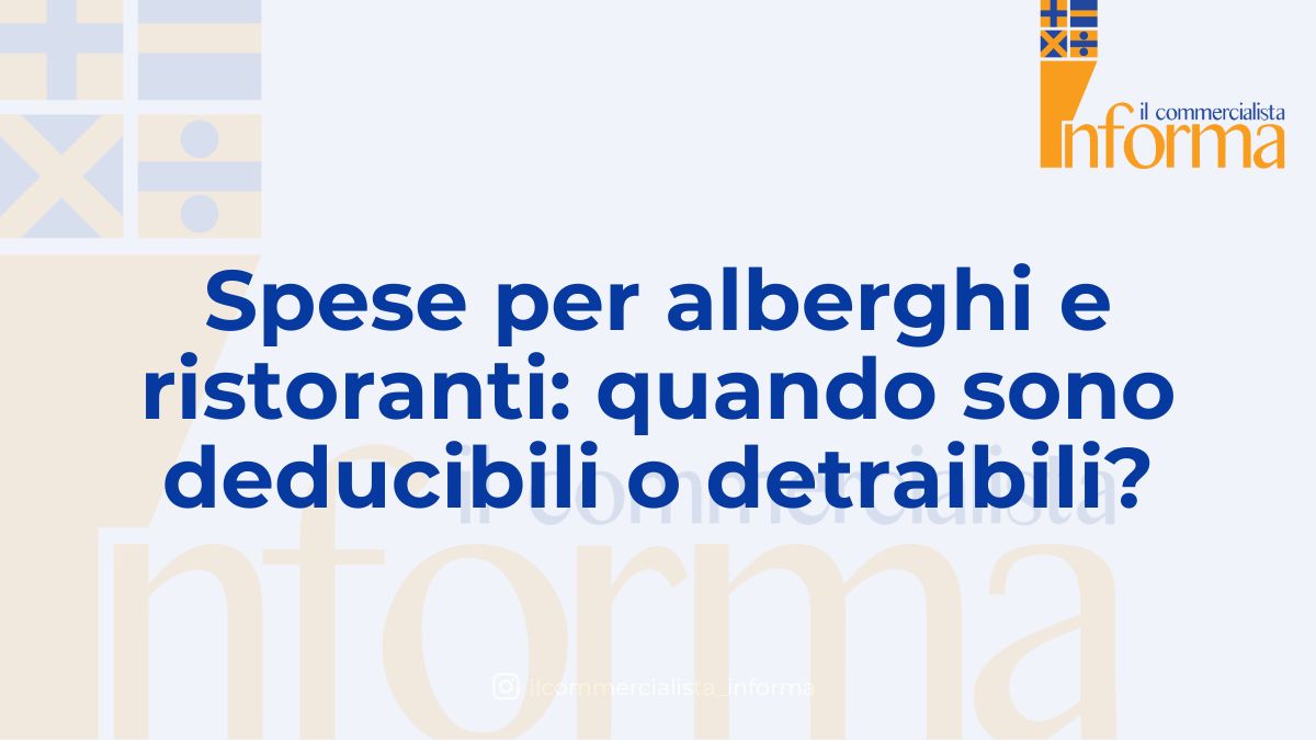 spese alberghi e ristoranti